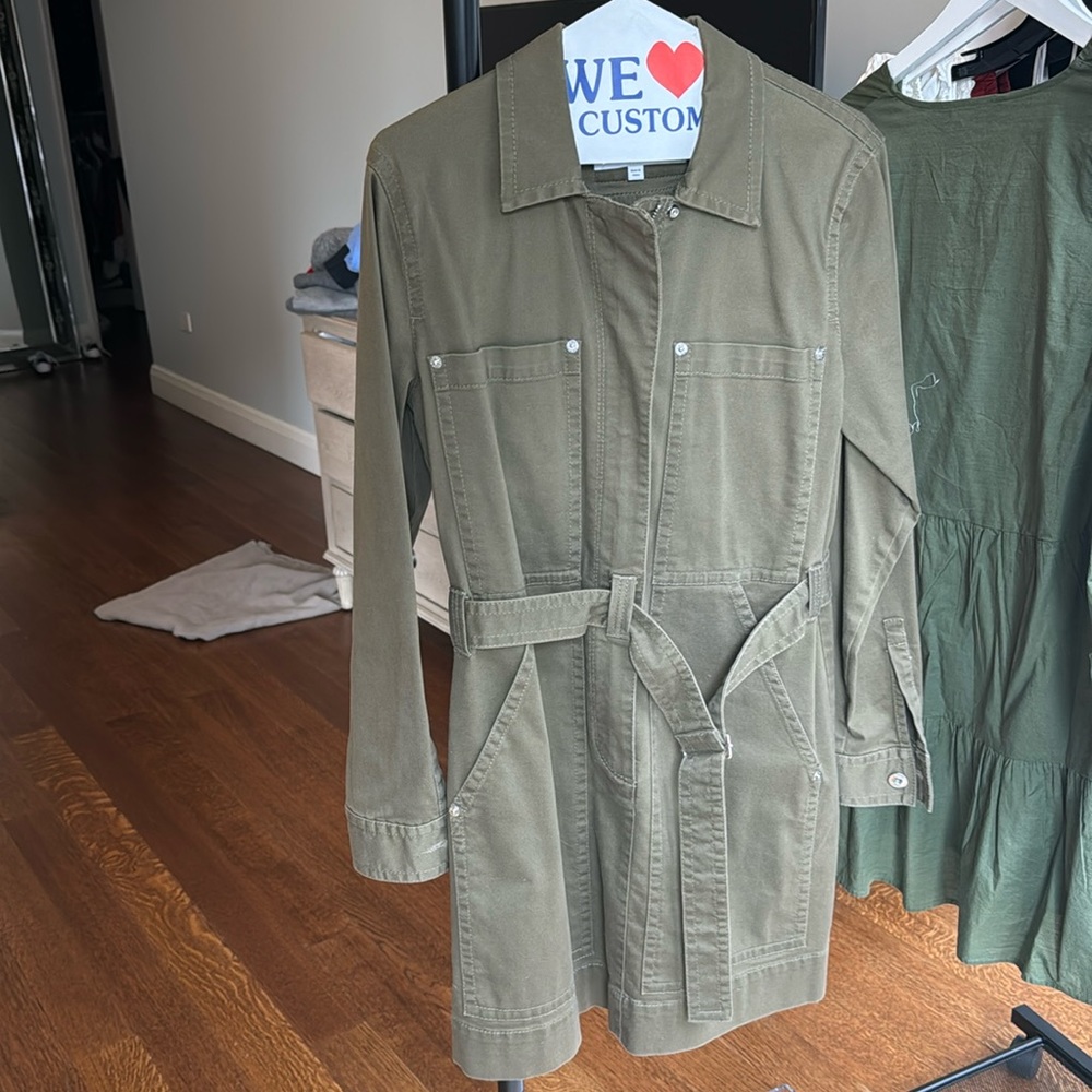 PSWL Proenza Schouler Green Army Dress